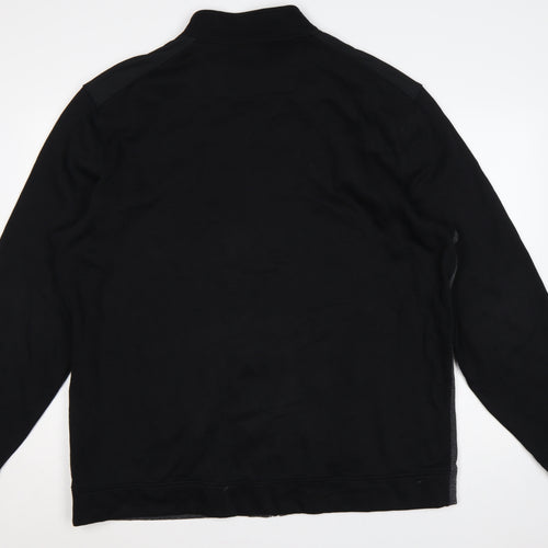 Calvin Klein Men Grey 2XL Full Zip High Neck Logo Sweatshirt