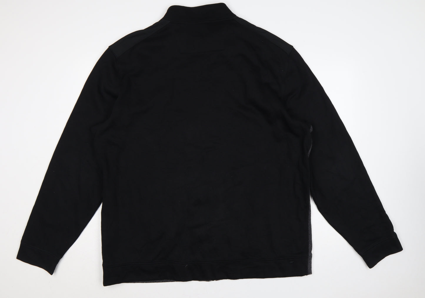 Calvin Klein Men Grey 2XL Full Zip High Neck Logo Sweatshirt