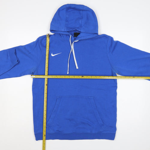 Nike Men’s Blue M Pullover Hoodie Logo Drawstring Pocket