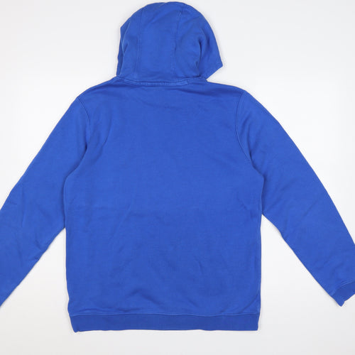 Nike Men’s Blue M Pullover Hoodie Logo Drawstring Pocket