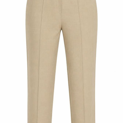 Marks & Spencer Women Beige UK 14 Long Straight Tailored Trousers