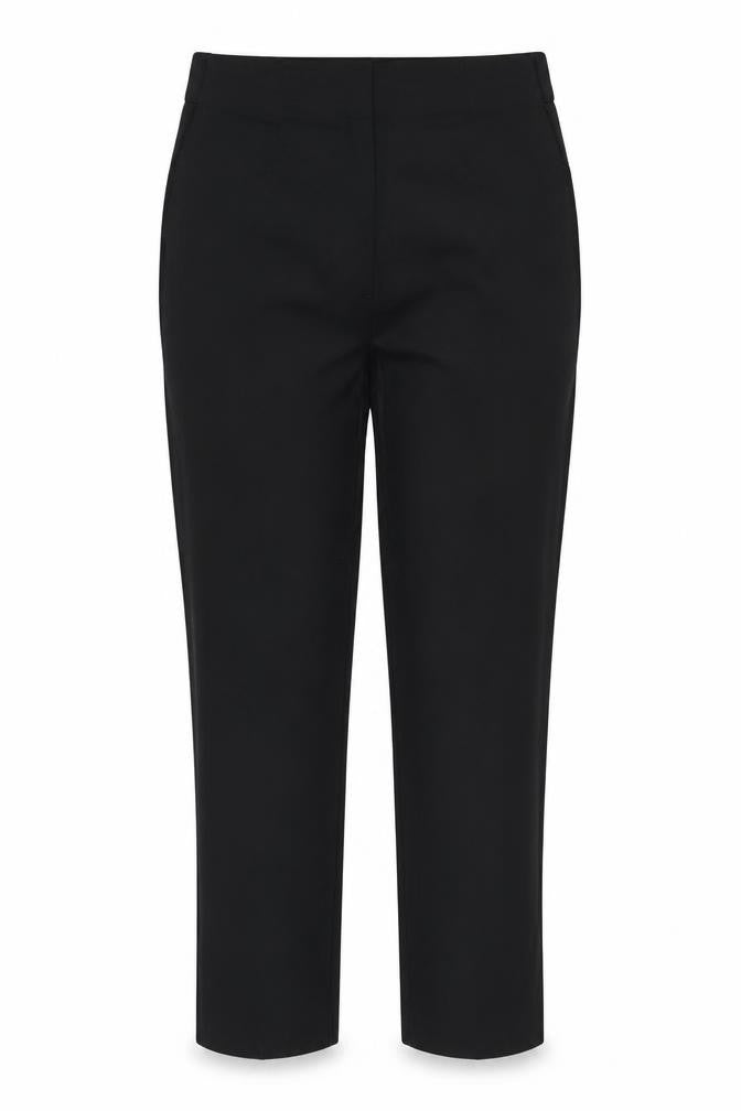 Marks & Spencer Women Black UK 12 Straight Leg Dress Trousers Pockets