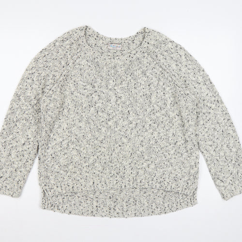 Marks and Spencer Women Grey UK 18 Chunky Knit Raglan Jumper