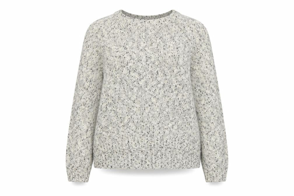 Marks and Spencer Women Grey UK 18 Chunky Knit Raglan Jumper
