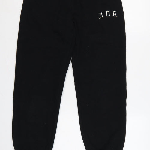 Adanola Women’s Black XS Cotton Logo Jogger Sweatpants