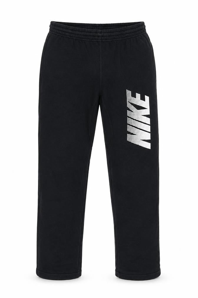 Nike Men’s Black M Logo Fleece Sweatpants Joggers Elastic Waist