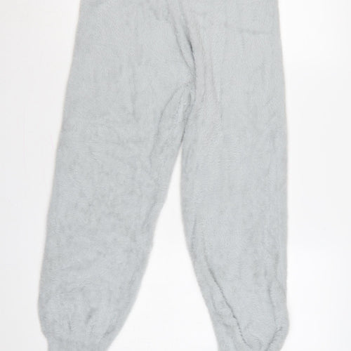 Marks & Spencer Women Grey Small Fluffy Cuffed Jogger Trousers