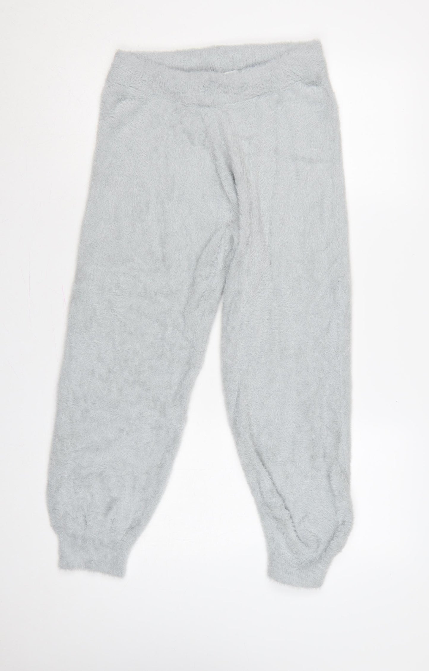 Marks & Spencer Women Grey Small Fluffy Cuffed Jogger Trousers