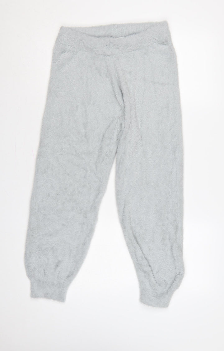 Marks & Spencer Women Grey Small Fluffy Cuffed Jogger Trousers
