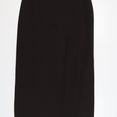 Gerry Weber Women Black UK 14 Long Pencil Skirt Pleated Lined