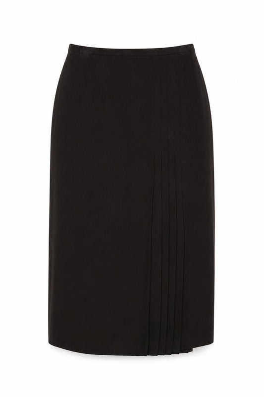 Gerry Weber Women Black UK 14 Long Pencil Skirt Pleated Lined