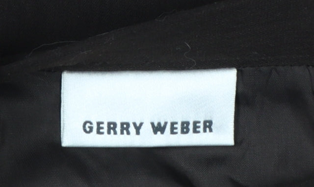 Gerry Weber Women Black UK 14 Long Pencil Skirt Pleated Lined