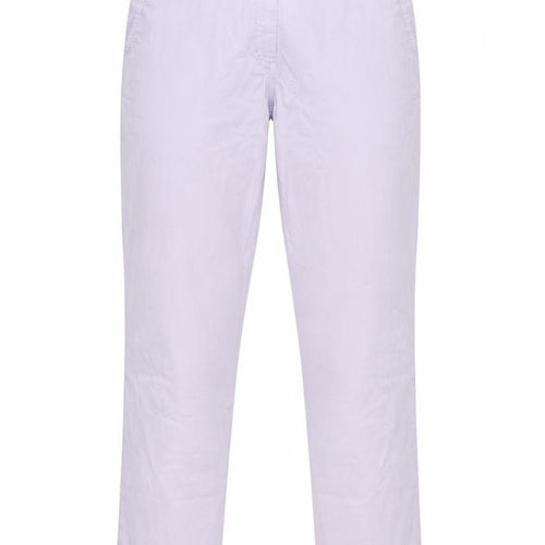 Marks & Spencer Women Purple UK 8 Tapered Chino Cotton Trousers