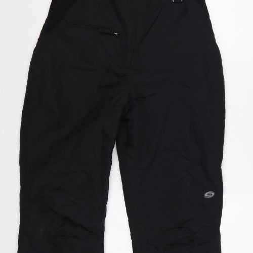Slalom Women's Black Size 8 Insulated Snow Pants Ski Bib Trousers