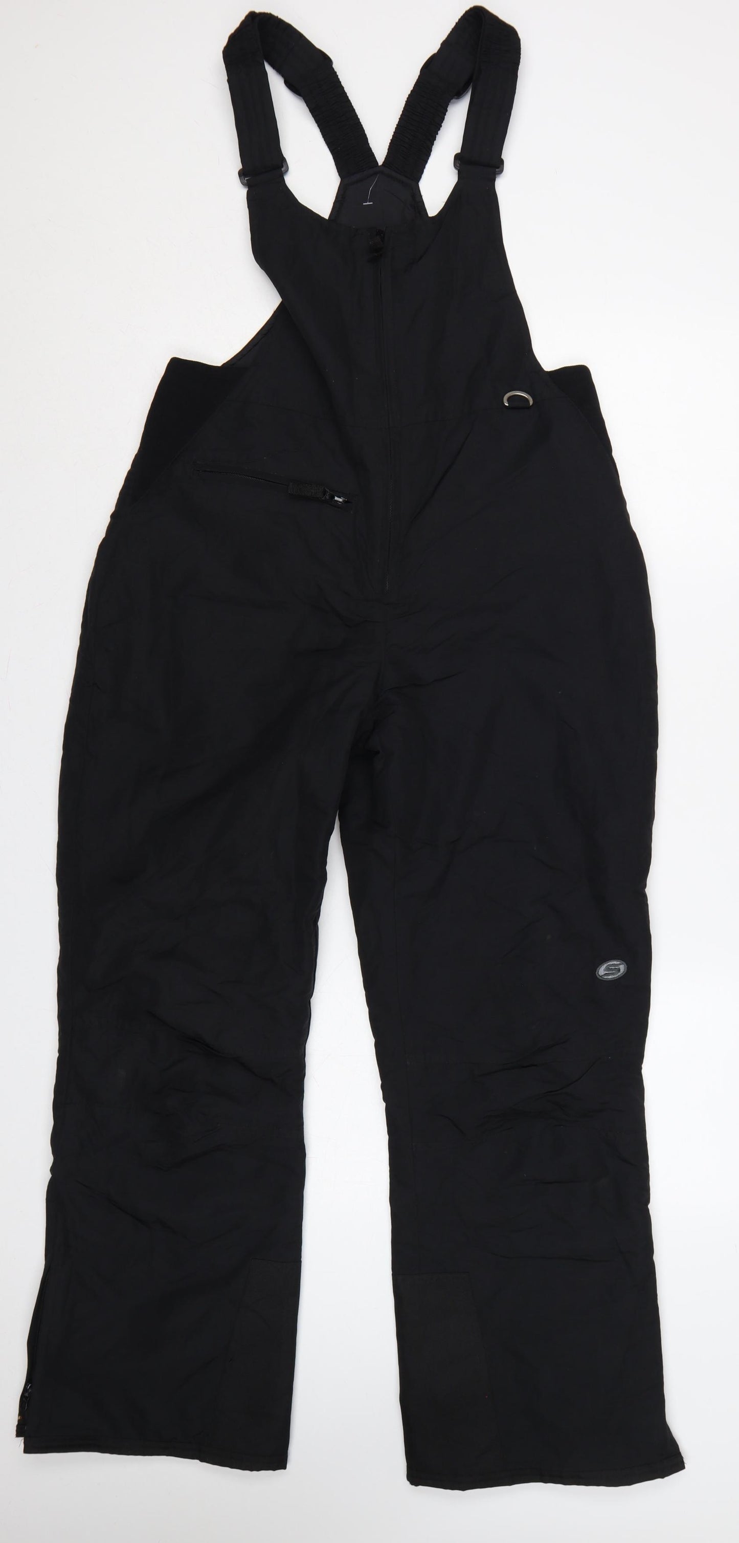 Slalom Women's Black Size 8 Insulated Snow Pants Ski Bib Trousers