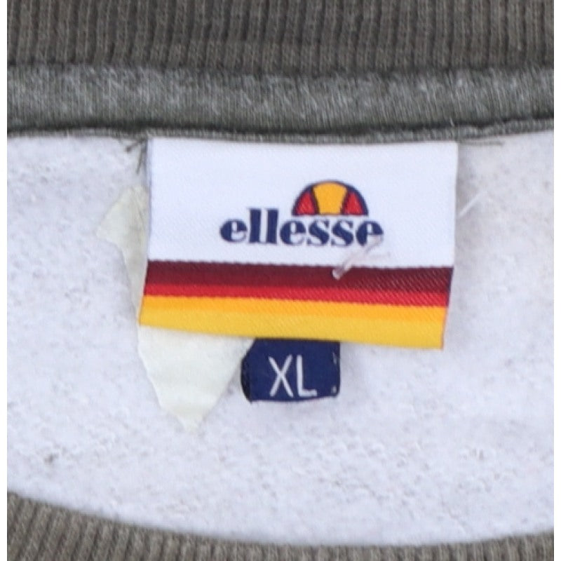 Ellesse Men’s Green Camo XL Crew Neck Logo Pullover Sweatshirt
