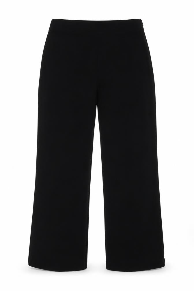 Betty Barclay Women Black UK 16 High Waist Wide-Leg Dress Trousers