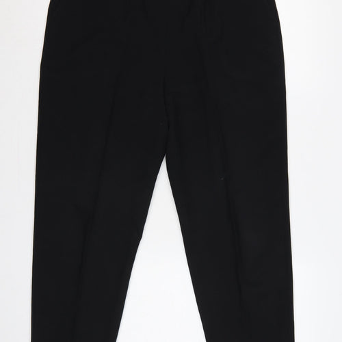 Classics Women’s Black Size 16 Straight Leg Elastic Waist Trousers