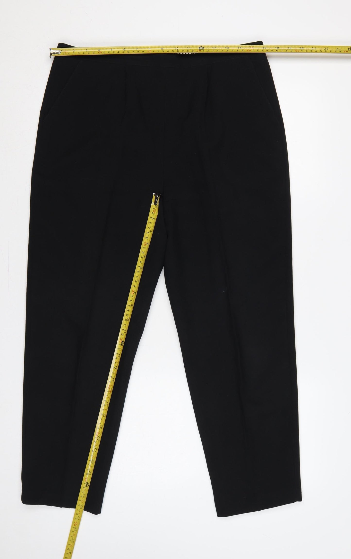 Classics Women’s Black Size 16 Straight Leg Elastic Waist Trousers