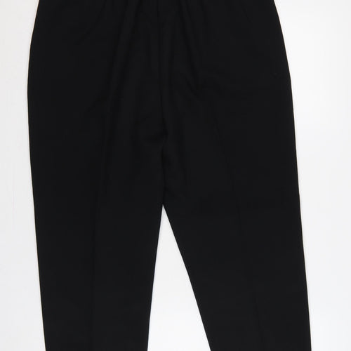 Classics Women’s Black Size 16 Straight Leg Elastic Waist Trousers