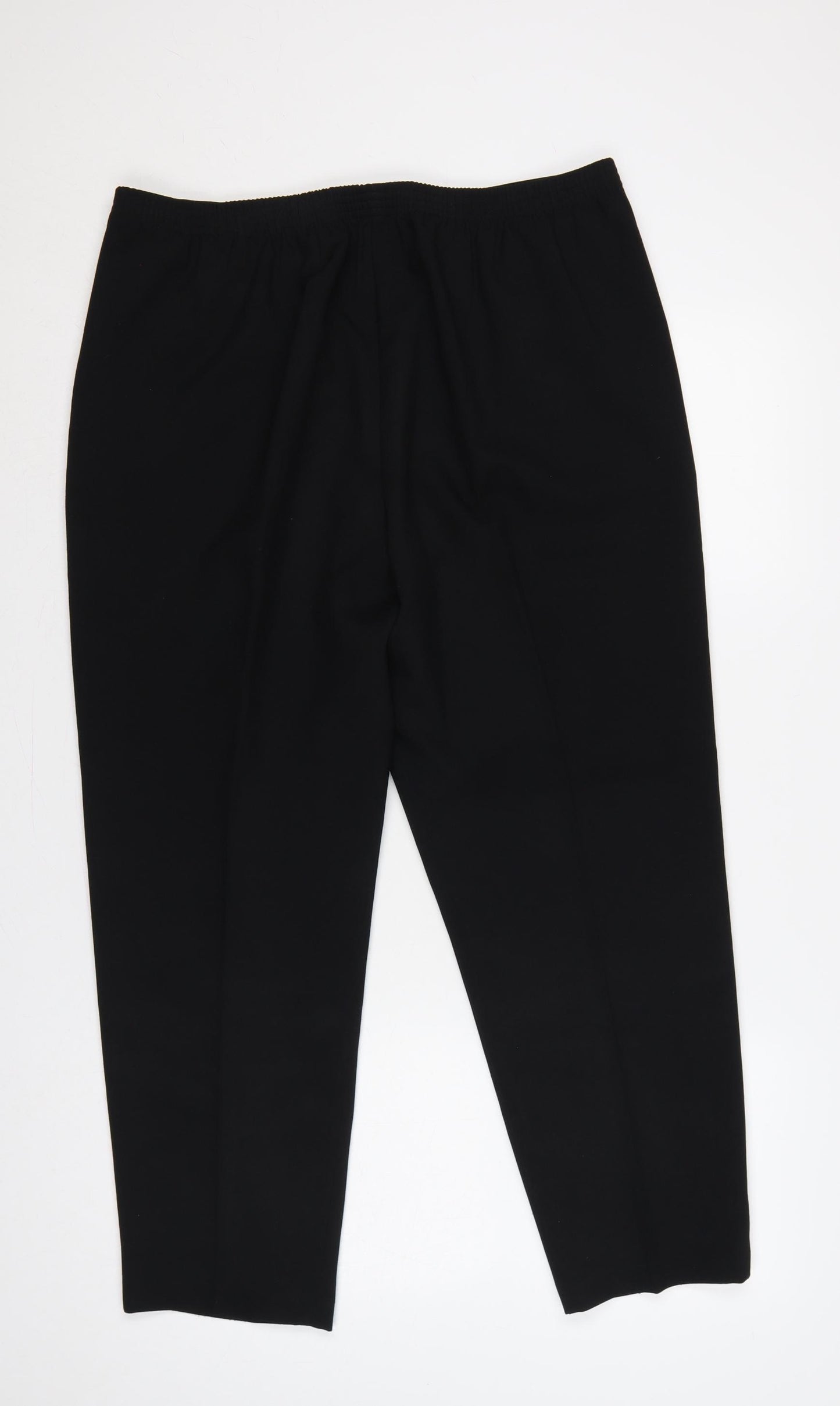 Classics Women’s Black Size 16 Straight Leg Elastic Waist Trousers