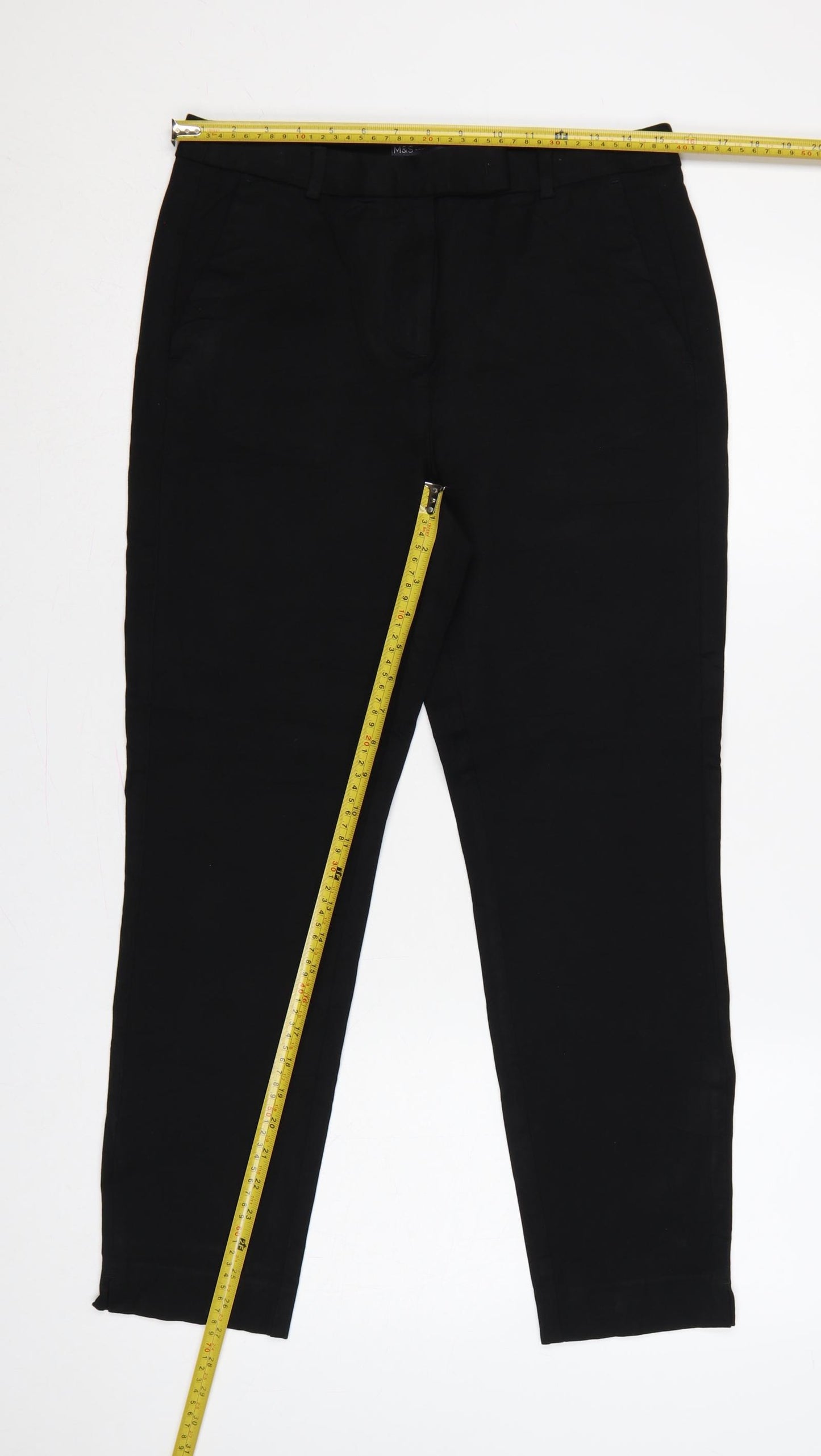 Marks & Spencer Women’s Black UK 12 Long Slim Leg Work Trousers