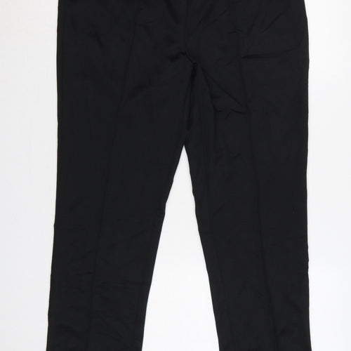 Zamart Women’s Black UK 16 Straight Leg Elastic Waist Trousers