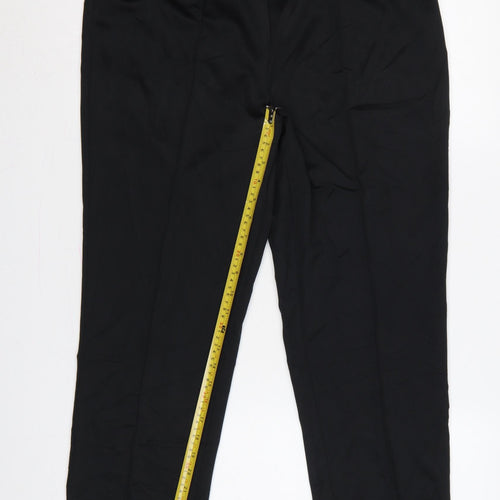 Zamart Women’s Black UK 16 Straight Leg Elastic Waist Trousers