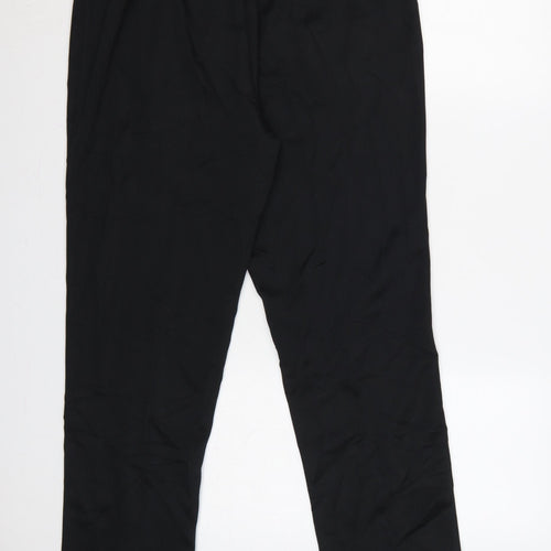 Zamart Women’s Black UK 16 Straight Leg Elastic Waist Trousers
