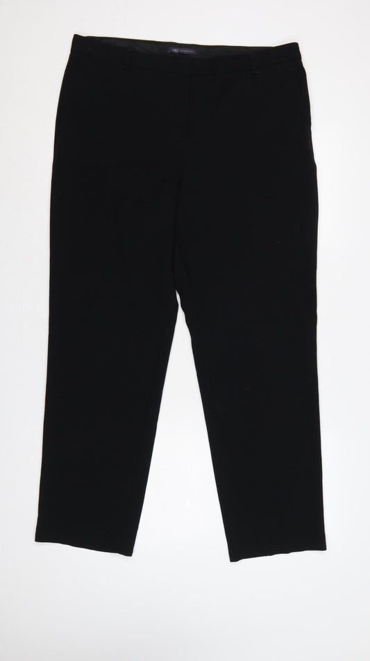 Marks and Spencer Women’s Black UK 16 Regular Straight Dress Trousers