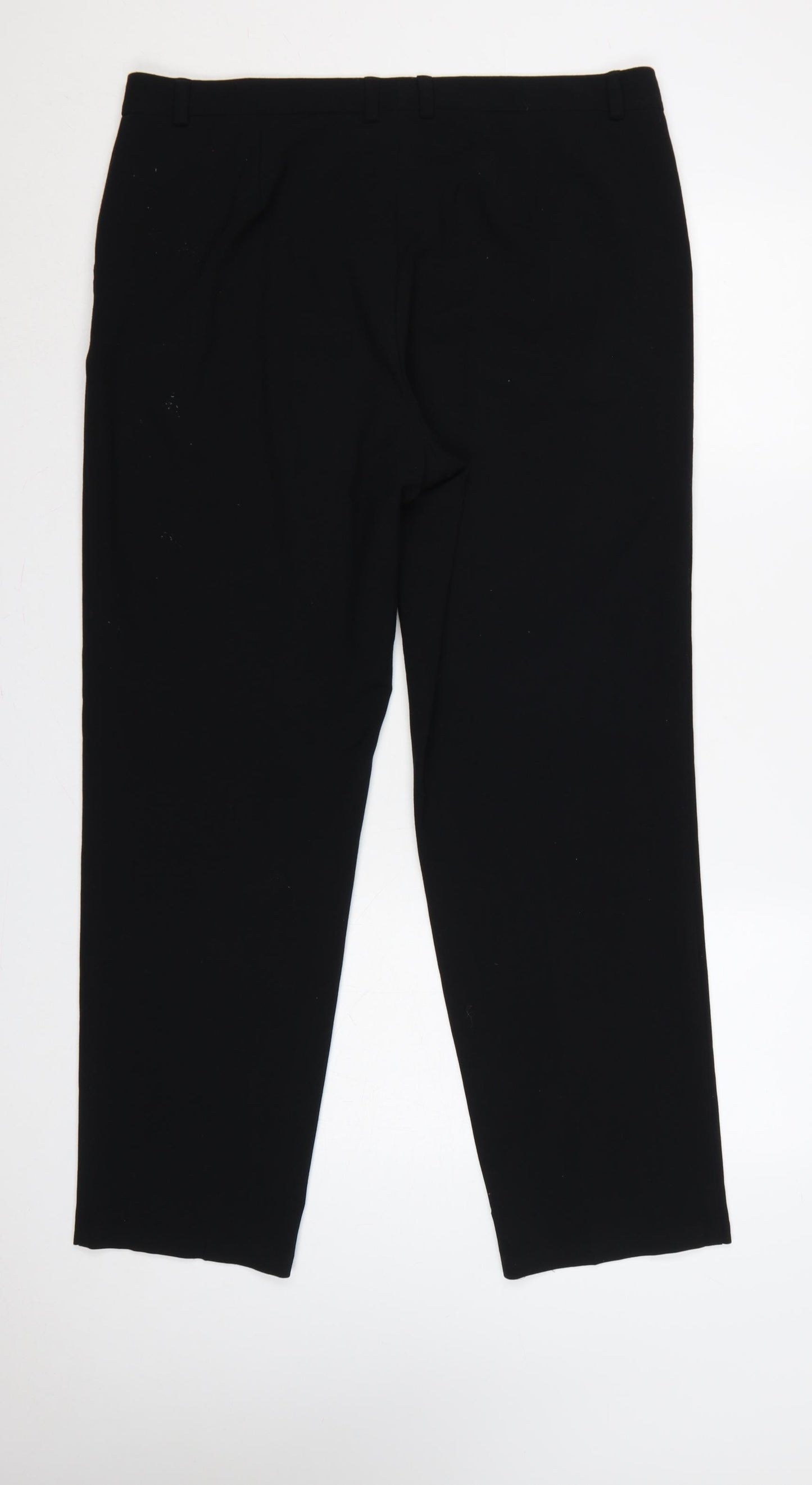 Marks and Spencer Women’s Black UK 16 Regular Straight Dress Trousers