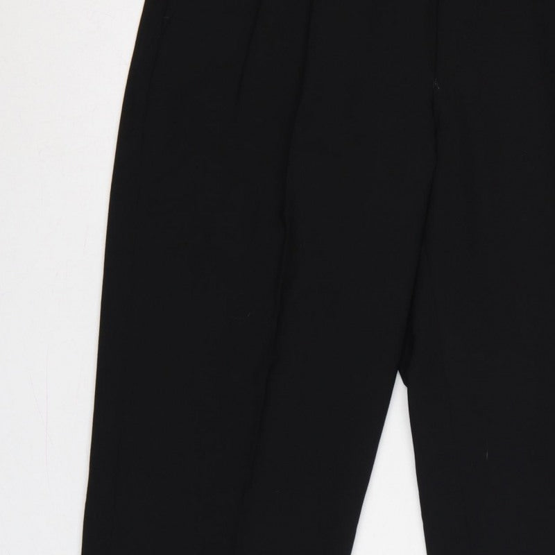 Burton Menswear Unisex Black 34 Pleated Tapered Dress Trousers