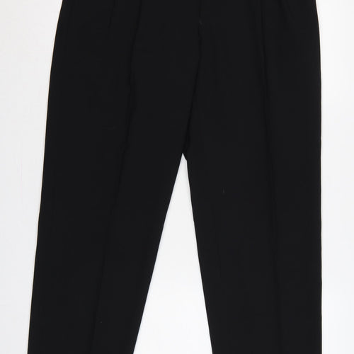 Burton Menswear Unisex Black 34 Pleated Tapered Dress Trousers