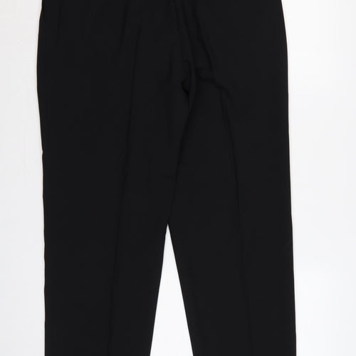Burton Menswear Unisex Black 34 Pleated Tapered Dress Trousers