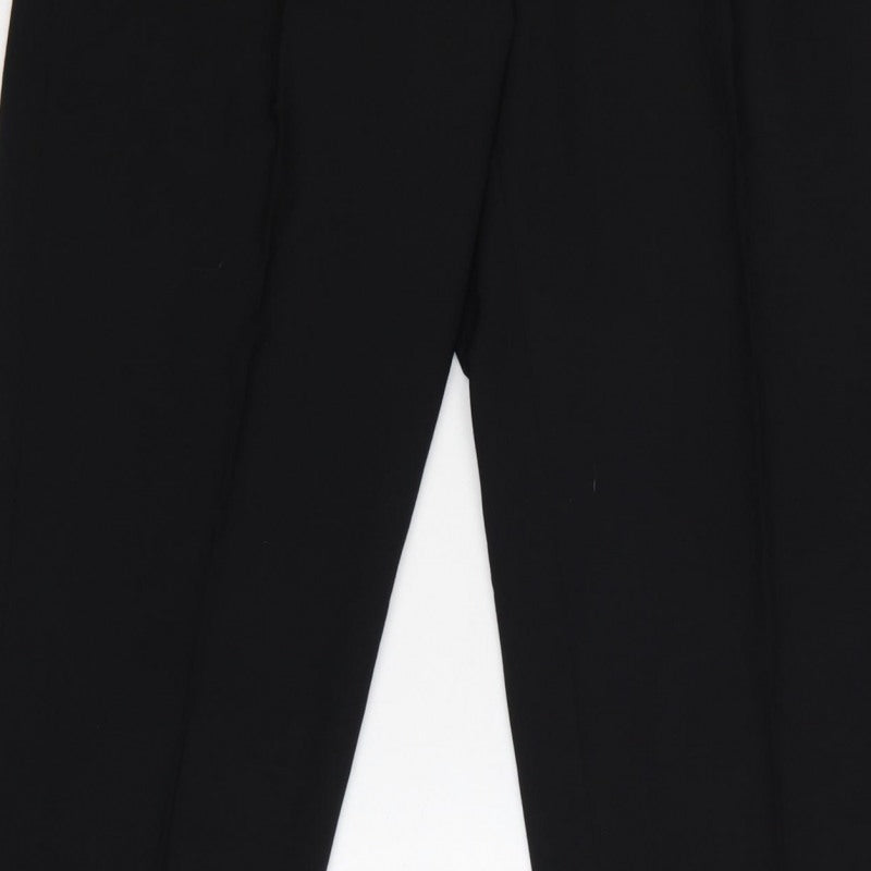 Burton Menswear Unisex Black 34 Pleated Tapered Dress Trousers