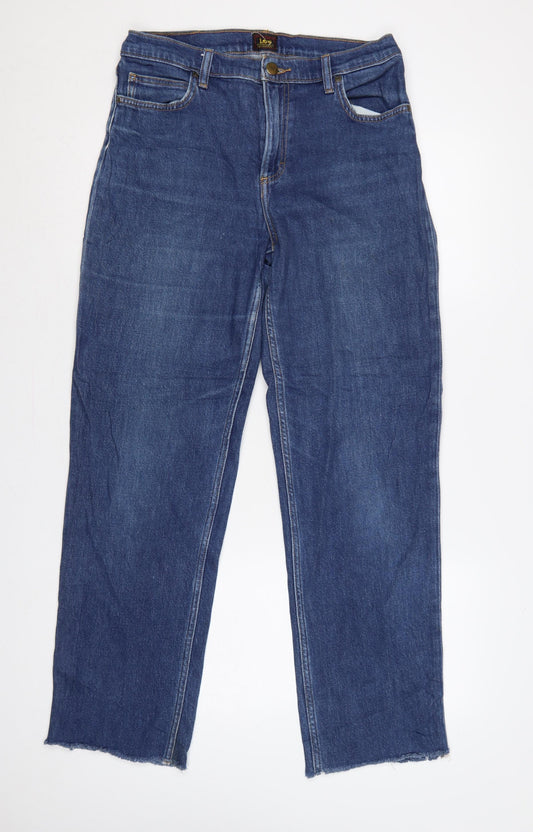 Lee Jane Women’s Blue W30 L35 High Rise Straight Jeans