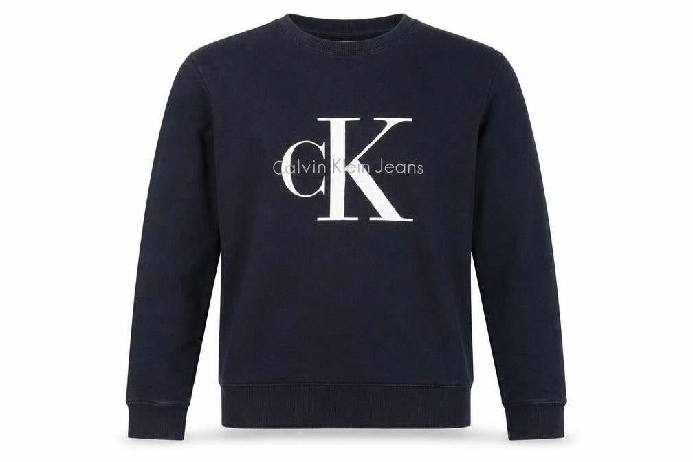 Calvin Klein Jeans Men’s Navy M Logo Graphic Crew Neck Sweatshirt