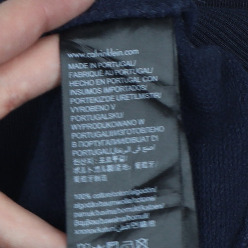 Calvin Klein Jeans Men’s Navy M Logo Graphic Crew Neck Sweatshirt