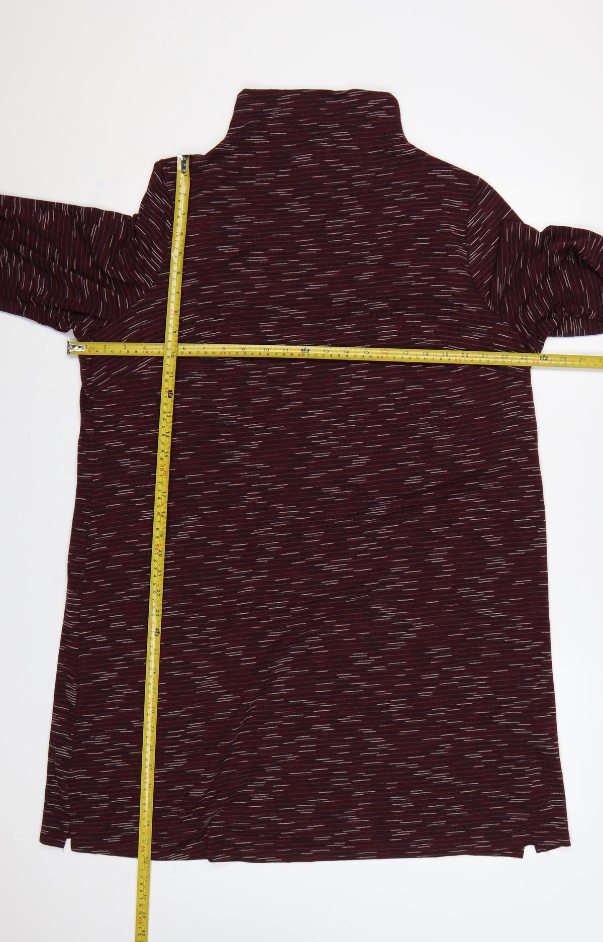 Marks and Spencer Women Burgundy UK 22 Striped Roll Neck Jumper Dress