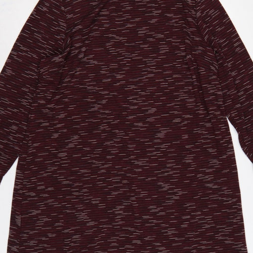 Marks and Spencer Women Burgundy UK 22 Striped Roll Neck Jumper Dress
