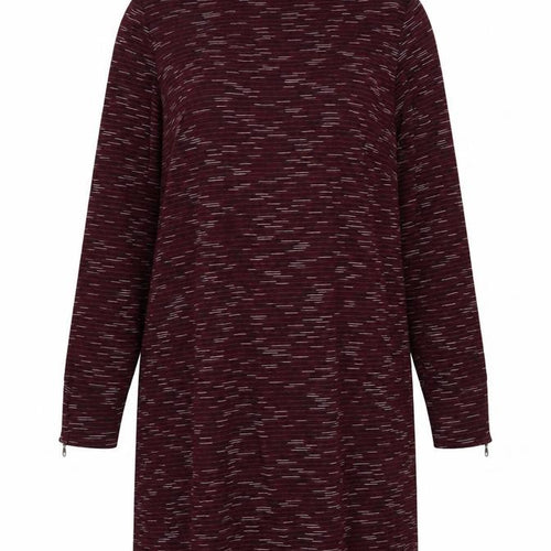 Marks and Spencer Women Burgundy UK 22 Striped Roll Neck Jumper Dress
