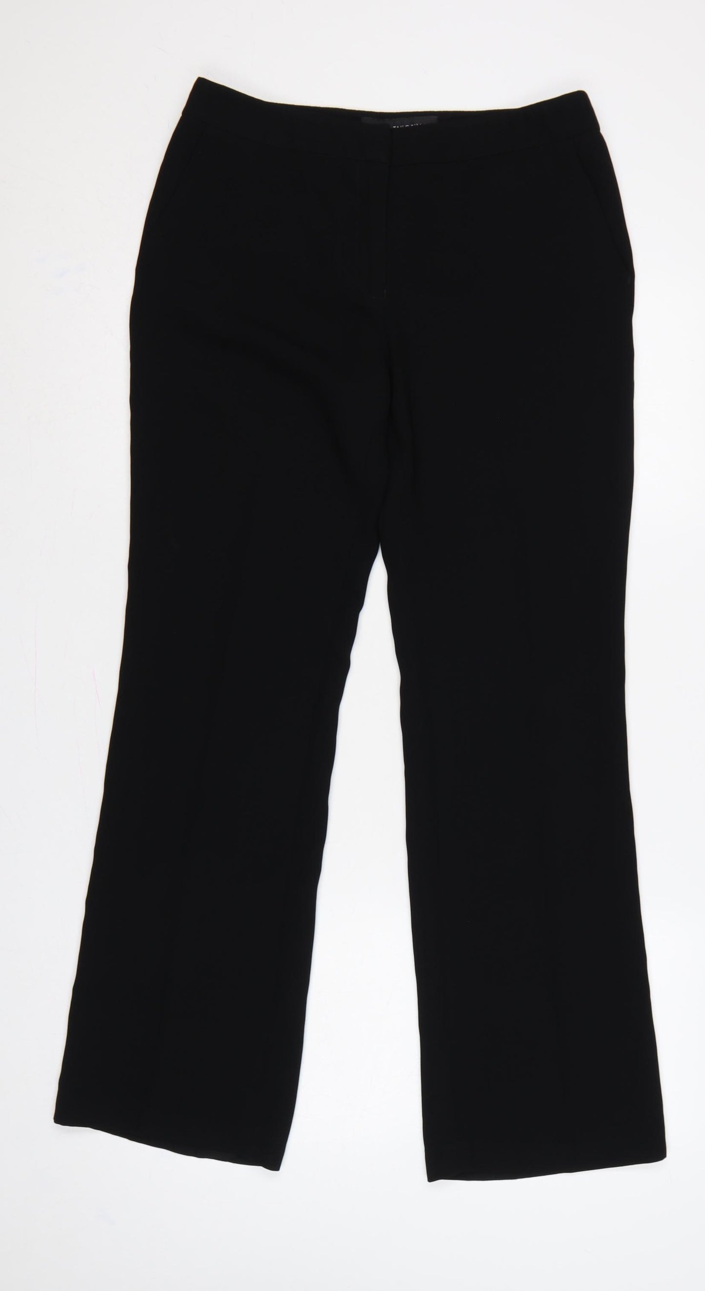 Next Women’s Black UK 10 Regular Tailoring Flared Trousers Workwear