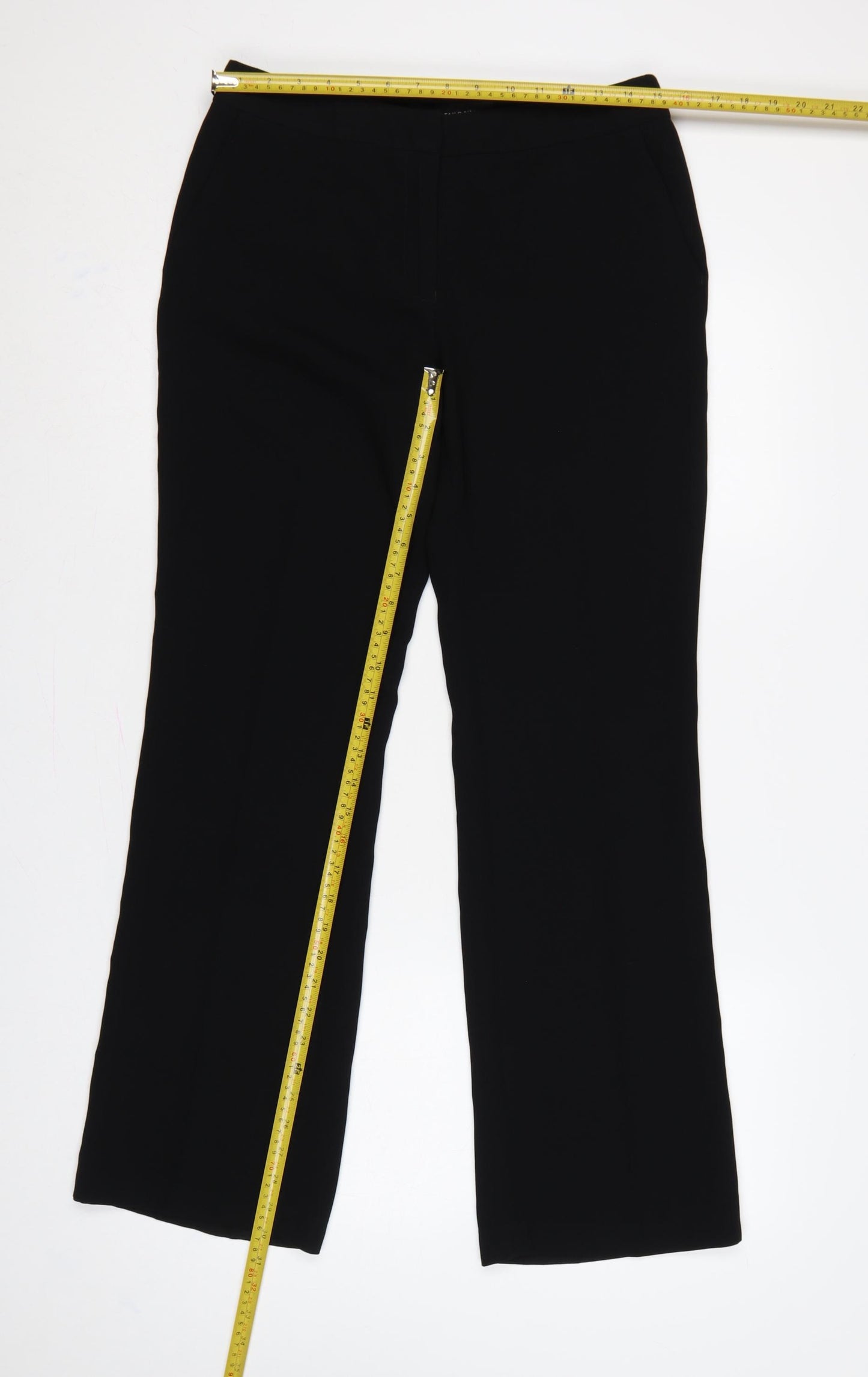 Next Women’s Black UK 10 Regular Tailoring Flared Trousers Workwear
