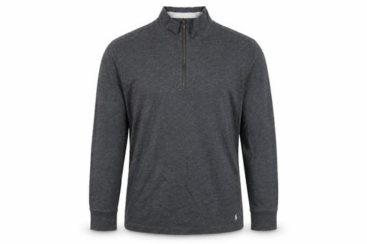 Polo Ralph Lauren Men Grey L 1/4 Zip Logo Sweatshirt Sleepwear