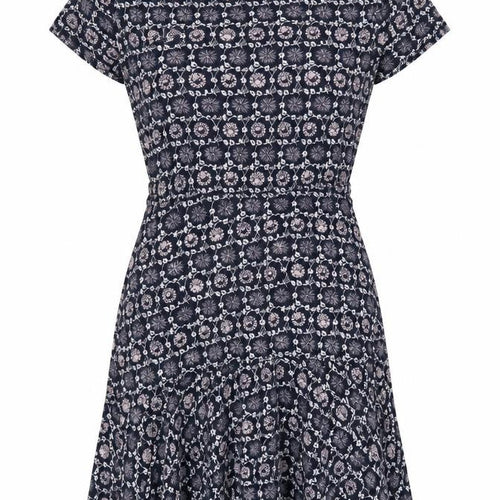 Next Women Blue Floral Fit & Flare Knee Length Dress UK 12