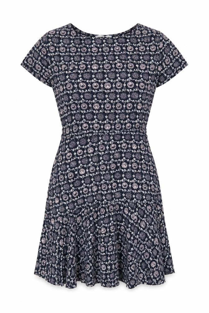 Next Women Blue Floral Fit & Flare Knee Length Dress UK 12