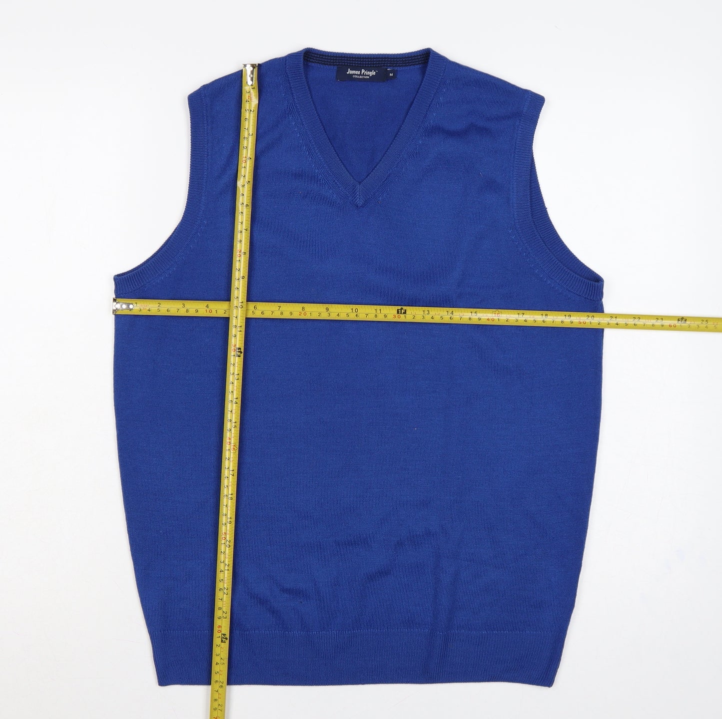 James Pringle Collection Men’s Blue M V-Neck Knit Jumper Vest