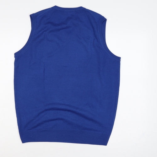 James Pringle Collection Men’s Blue M V-Neck Knit Jumper Vest