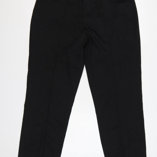 OPGEAR Men's Black 34S Straight Dress Trousers Polyester Cotton
