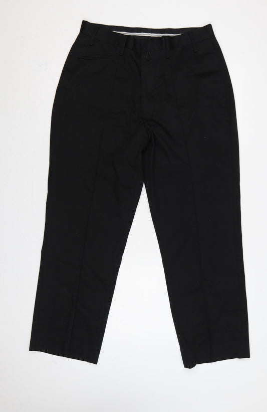 OPGEAR Men's Black 34S Straight Dress Trousers Polyester Cotton
